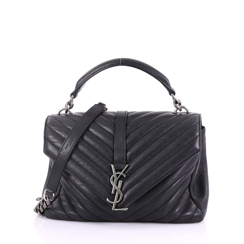 Classic Monogram College Bag Matelasse Chevron Leather Medium S744816770979