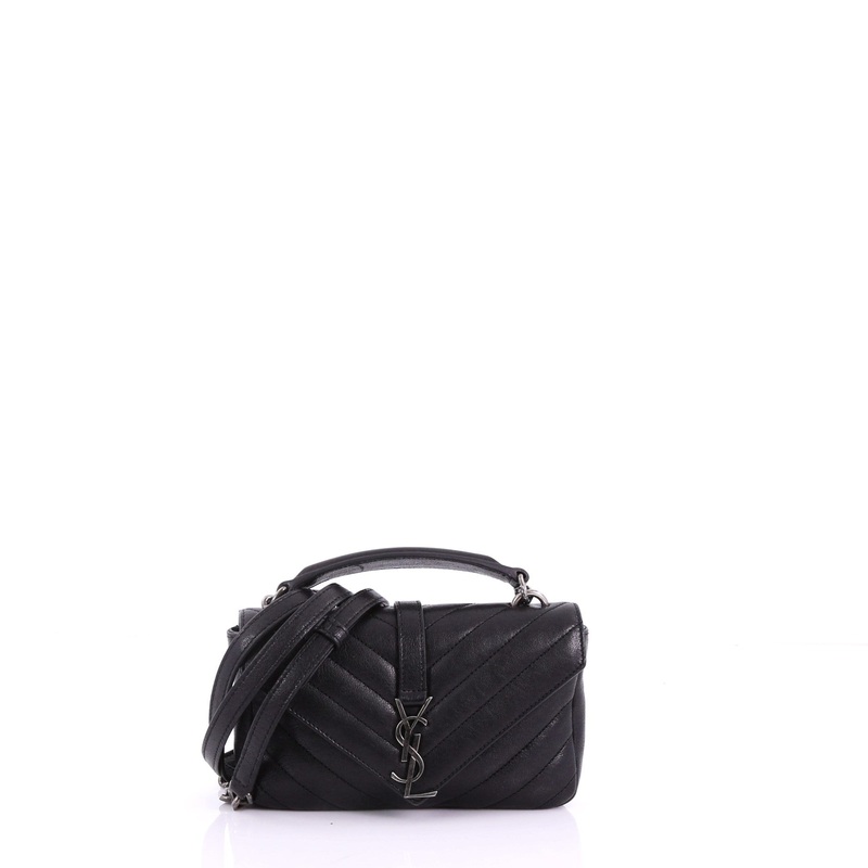Classic Monogram College Chain Wallet Matelasse Chevron Leather S744816775709