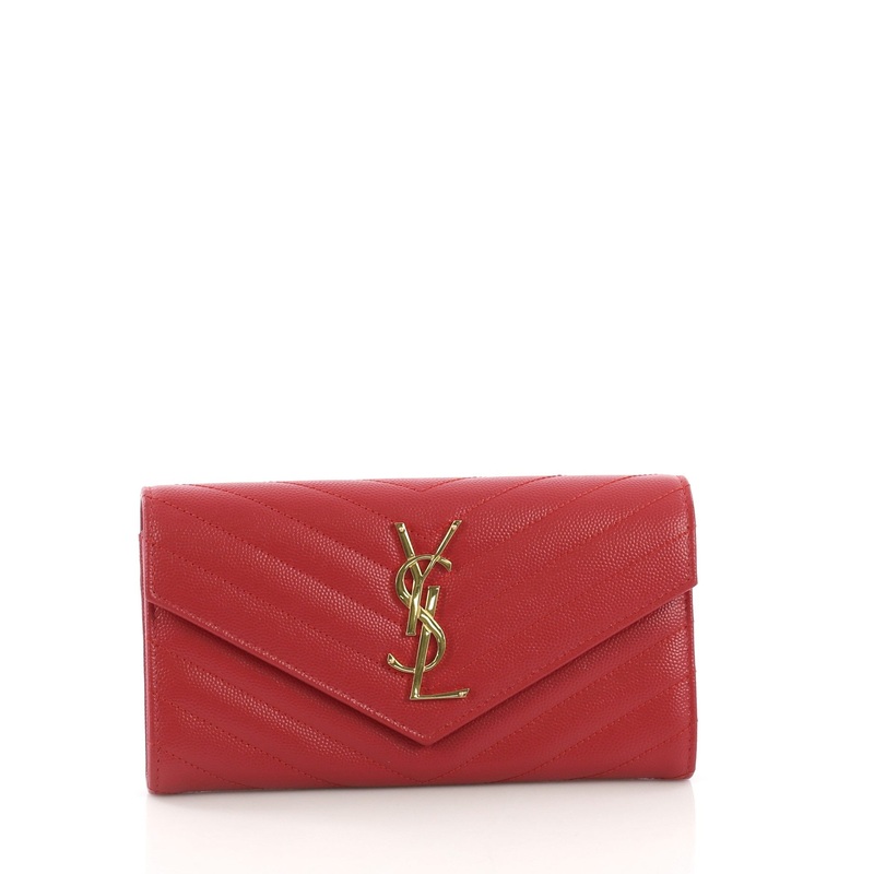 Classic Monogram Flap Wallet Matelasse Chevron Leather Large S744816771517