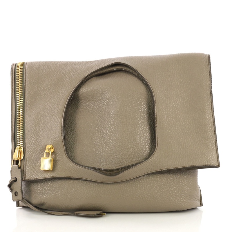 Alix Fold Over Bag Leather Large S744816767354