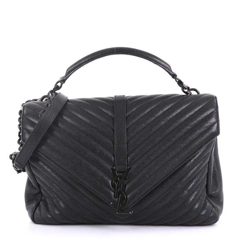 Classic Monogram College Bag Matelasse Chevron Leather Large S744816765490