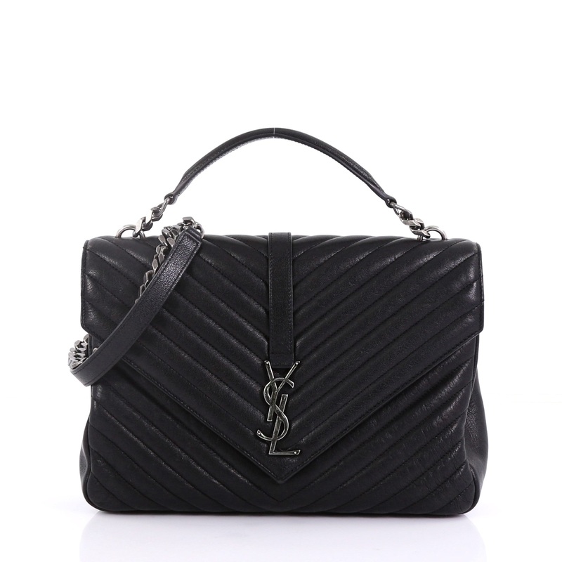 Classic Monogram College Bag Matelasse Chevron Leather Large S744816766394