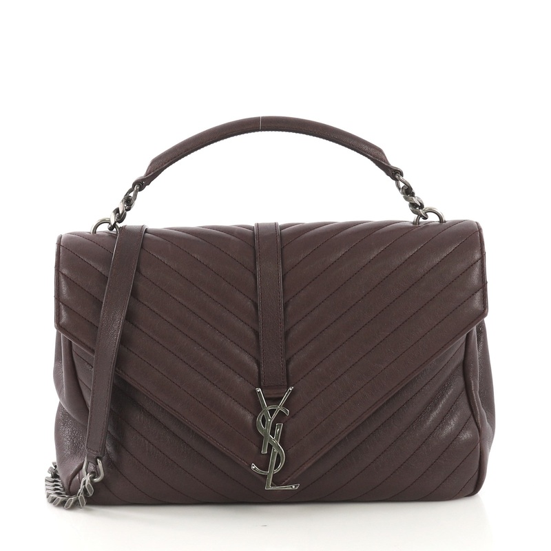 Classic Monogram College Bag Matelasse Chevron Leather Large S744816766594