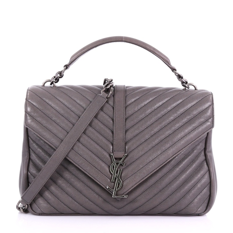 Classic Monogram College Bag Matelasse Chevron Leather Large S744816767036