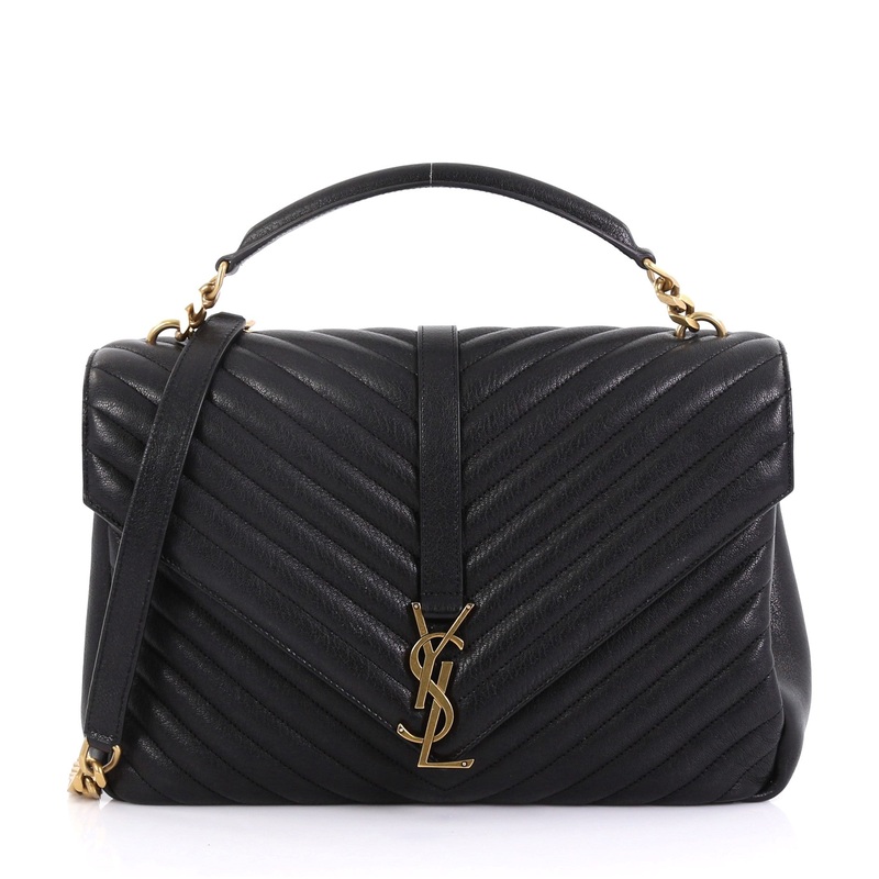 Classic Monogram College Bag Matelasse Chevron Leather Large S744816767491