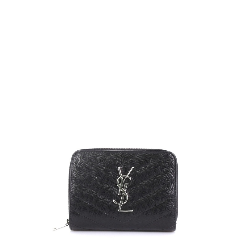 Classic Monogram Zip Around Wallet Matelasse Chevron Leather Compact S744816765965