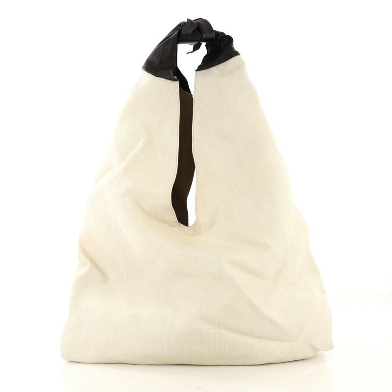 Bindle Knot Hobo Raffia with Leather