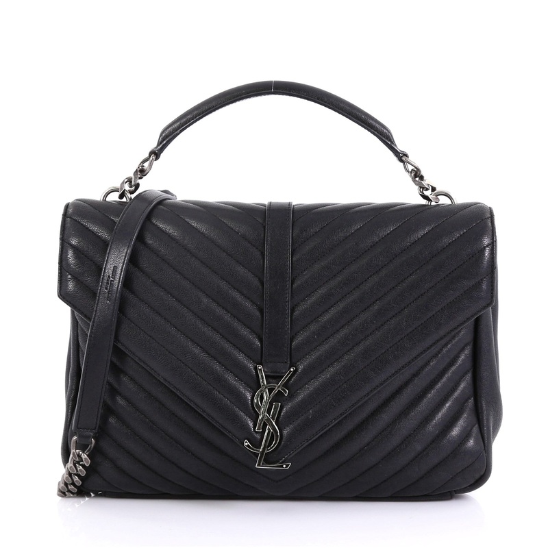 Classic Monogram College Bag Matelasse Chevron Leather Large S744816761305