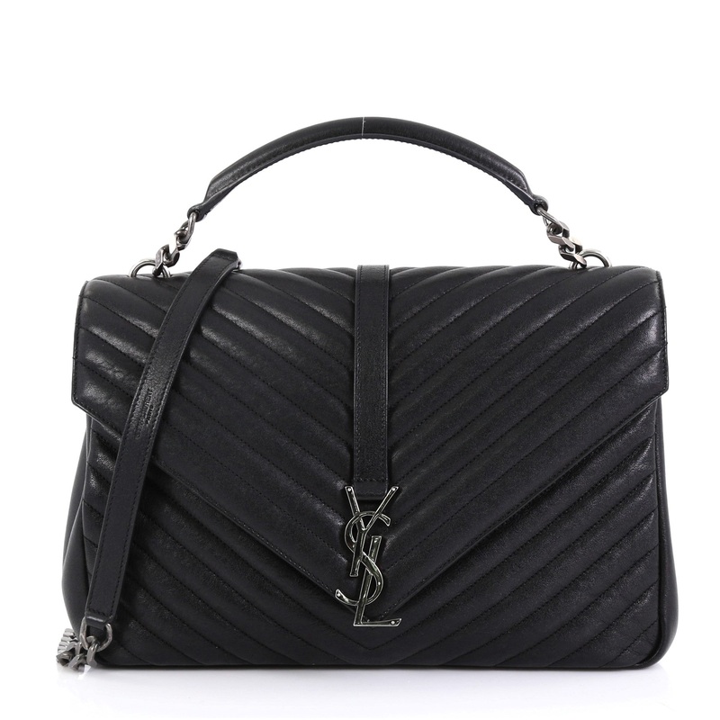 Classic Monogram College Bag Matelasse Chevron Leather Large S744816762108