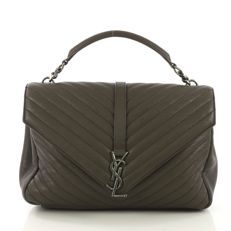 Classic Monogram College Bag Matelasse Chevron Leather Large S744816763225