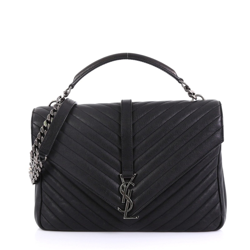 Classic Monogram College Bag Matelasse Chevron Leather Large S744816763251