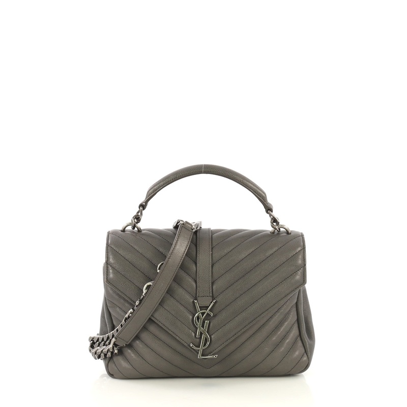 Classic Monogram College Bag Matelasse Chevron Leather Medium S744816760248