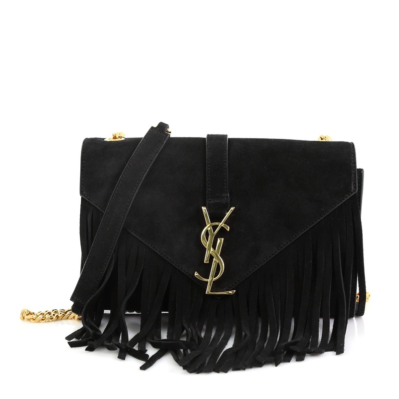 Classic Monogram Fringe Crossbody Bag Suede Small S744816763798