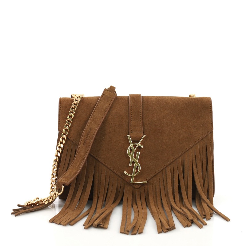 Classic Monogram Fringe Crossbody Bag Suede Small S744816765116