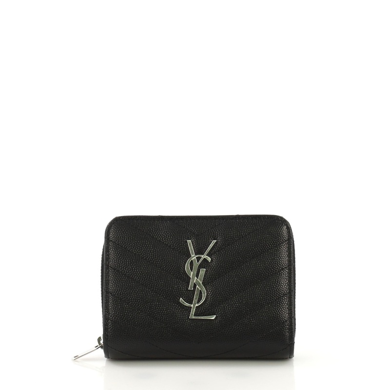 Classic Monogram Zip Around Wallet Matelasse Chevron Leather Compact S744816762859