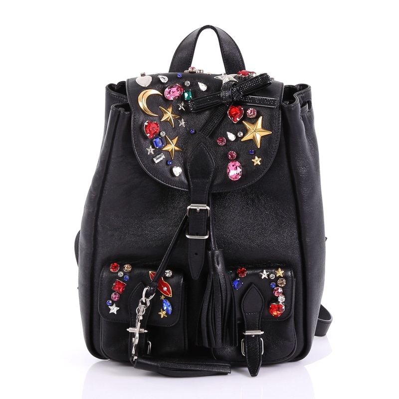 Festival Backpack Embellished Leather Small S744816764693
