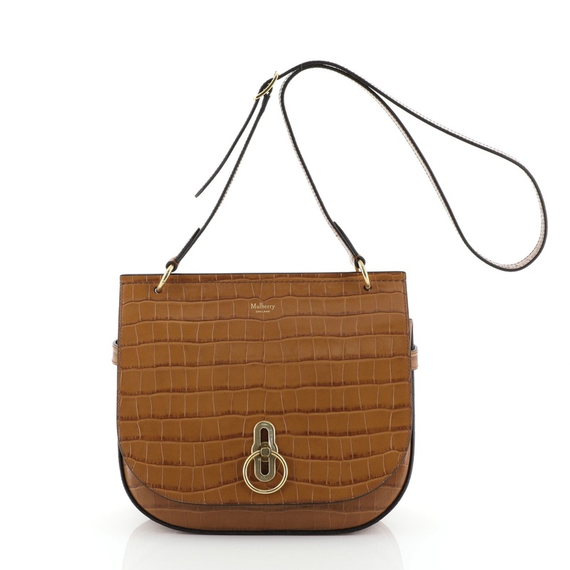 Amberley Crossbody Bag Crocodile Embossed Leather Medium