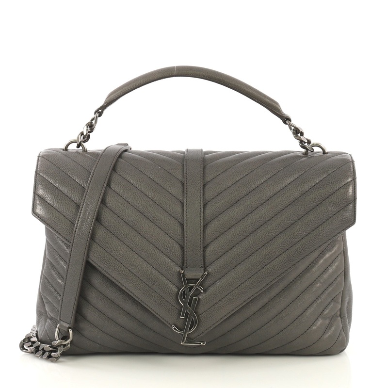 Classic Monogram College Bag Matelasse Chevron Leather Large S744816755817
