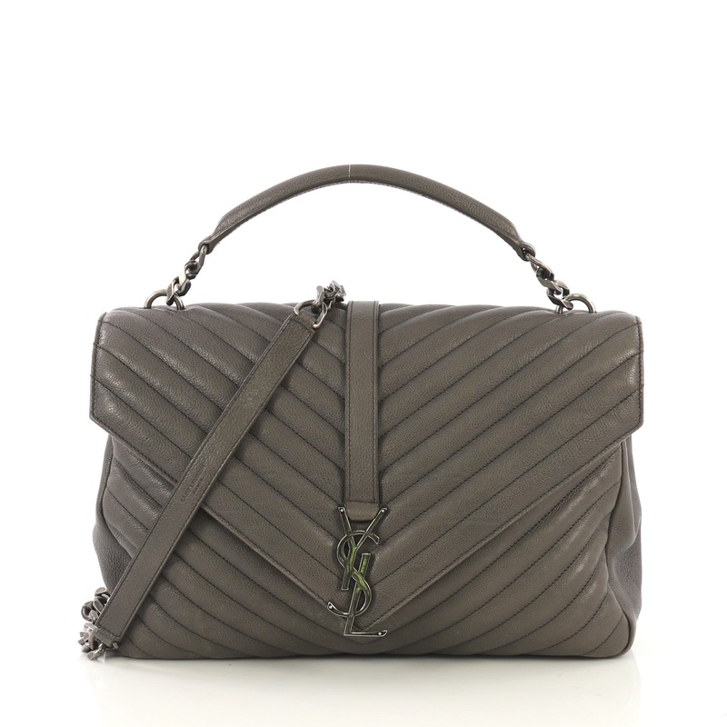 Classic Monogram College Bag Matelasse Chevron Leather Large S744816758154