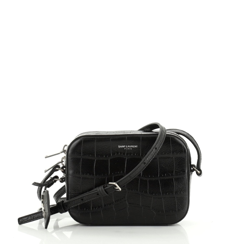 Camera Bag Crocodile Embossed Leather Small S744816738893