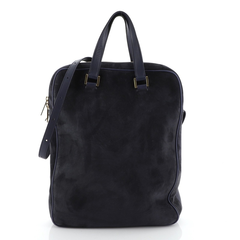 Twin Laptop Bag Suede and Leather