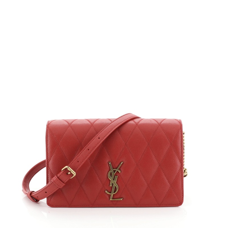 Angie Chain Shoulder Bag Quilted Leather Small S744816731930