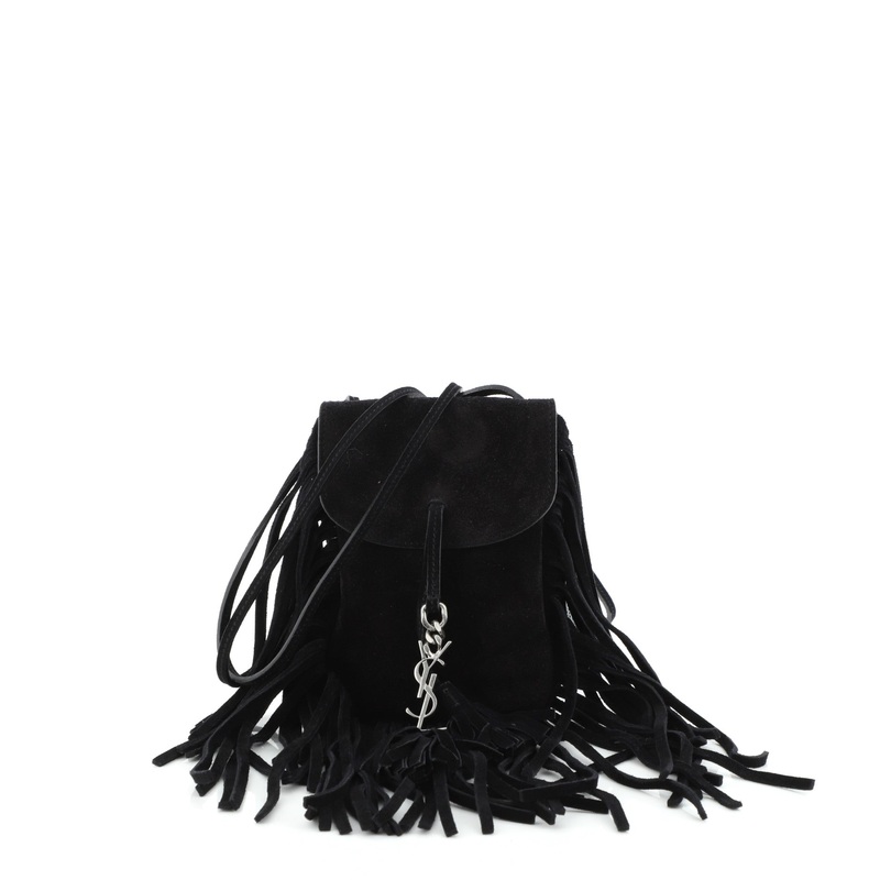 Anita Flat Fringe Crossbody Bag Suede Mini S744816730435