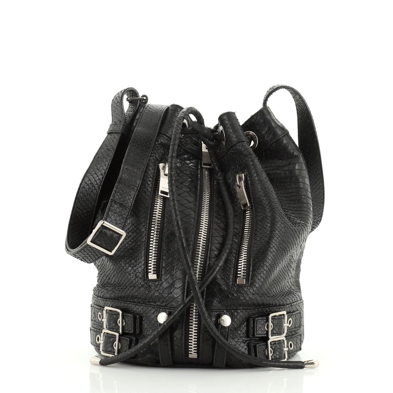 Rider Bucket Bag Python Embossed Leather Medium S744816731723
