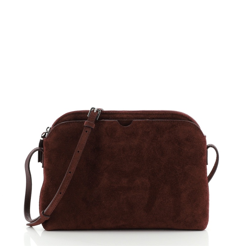 Multi-Pouch Crossbody Bag Suede