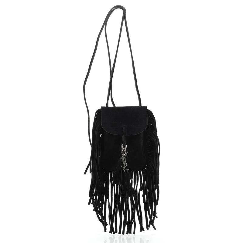 Anita Flat Fringe Crossbody Bag Suede Mini S744816718078