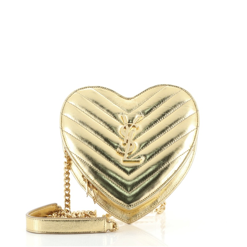 Love Heart Chain Bag Matelasse Chevron Leather Small S744816716020