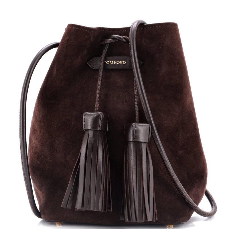 Tassel Bucket Bag Suede Medium