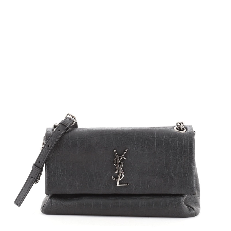 West Hollywood Shoulder Bag Crocodile Embossed Leather Medium S744816713824