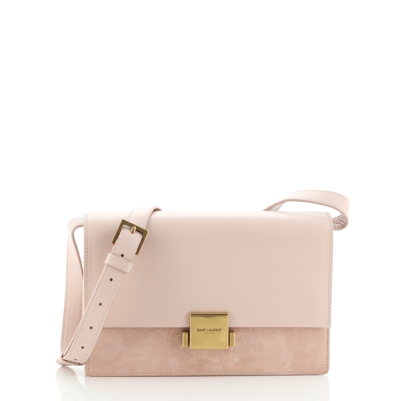 Bellechasse Shoulder Bag Suede and Leather Medium S744816710639