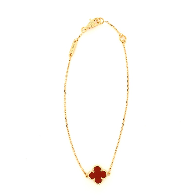 Sweet Alhambra Carnelian Bracelet 18K Rose Gold S744816696472