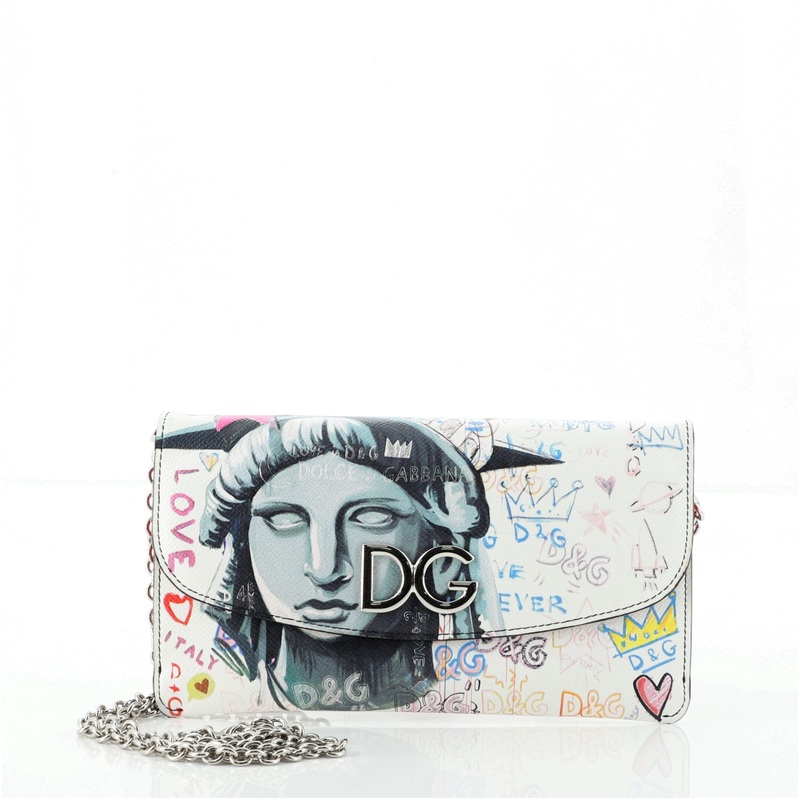 Wallet on Chain Printed Leather S744816699858