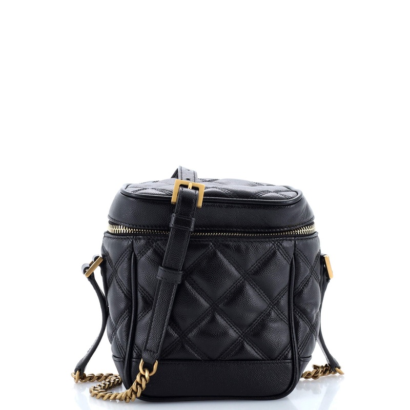80’s Vanity Bag Quilted Leather S744816686575
