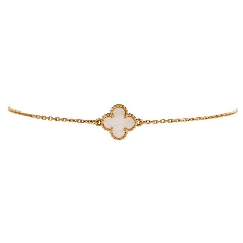 Sweet Alhambra Bracelet 18K Yellow Gold and Mother of Pearl S744816689533