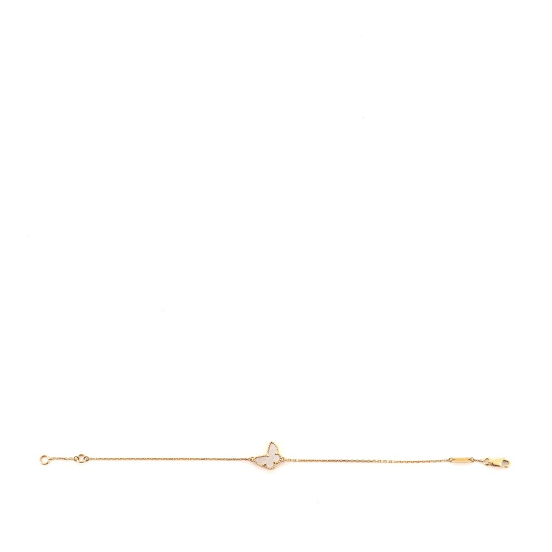 Sweet Alhambra Butterfly Bracelet 18K Yellow Gold and Mother of Pearl S744816688721
