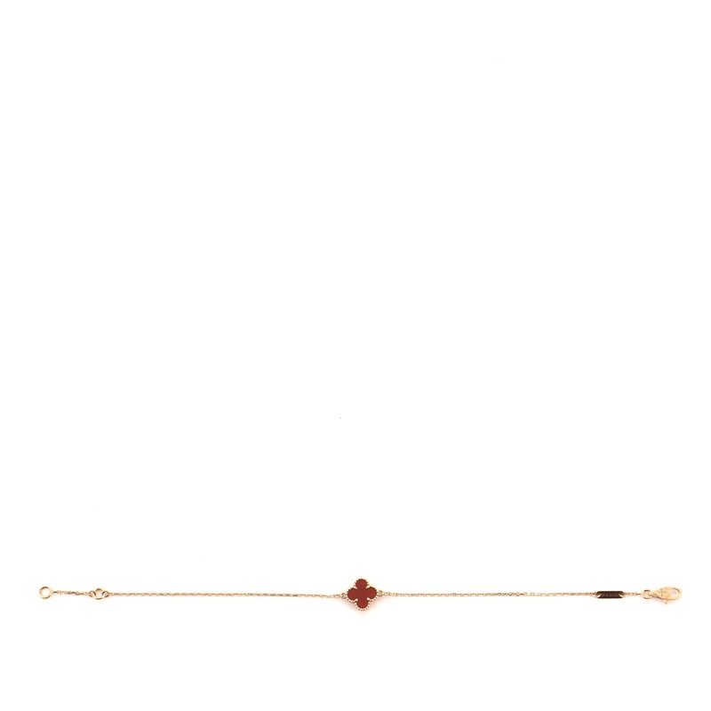 Sweet Alhambra Carnelian Bracelet 18K Rose Gold S744816688720