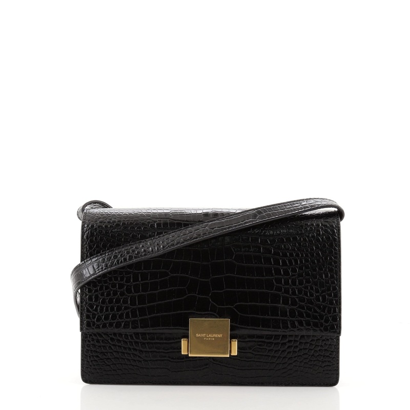 Bellechasse Shoulder Bag Crocodile Embossed Leather Medium S744816679307