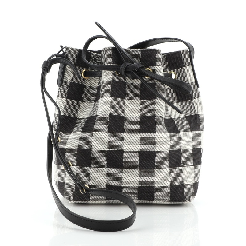 Bucket Bag Gingham Canvas Mini