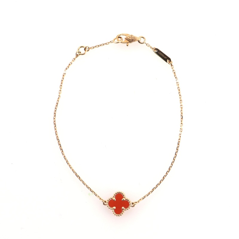 Sweet Alhambra Carnelian Bracelet 18K Rose Gold S744816681982