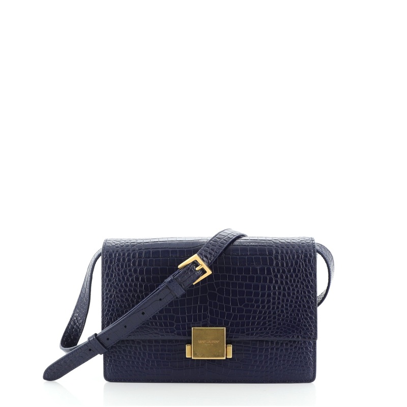 Bellechasse Shoulder Bag Crocodile Embossed Leather Medium S744816673392