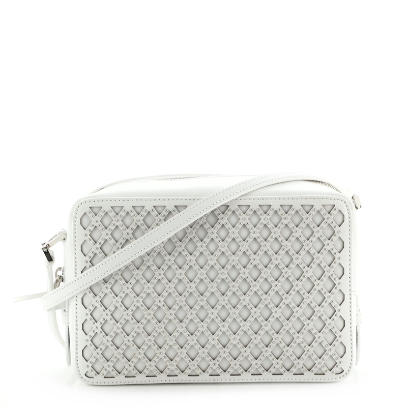 Camera Bag Studded Perforated Leather Small