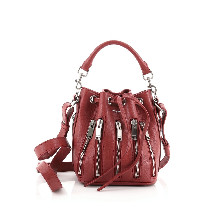 Zip Emmanuelle Bucket Bag Leather Small S744816663543