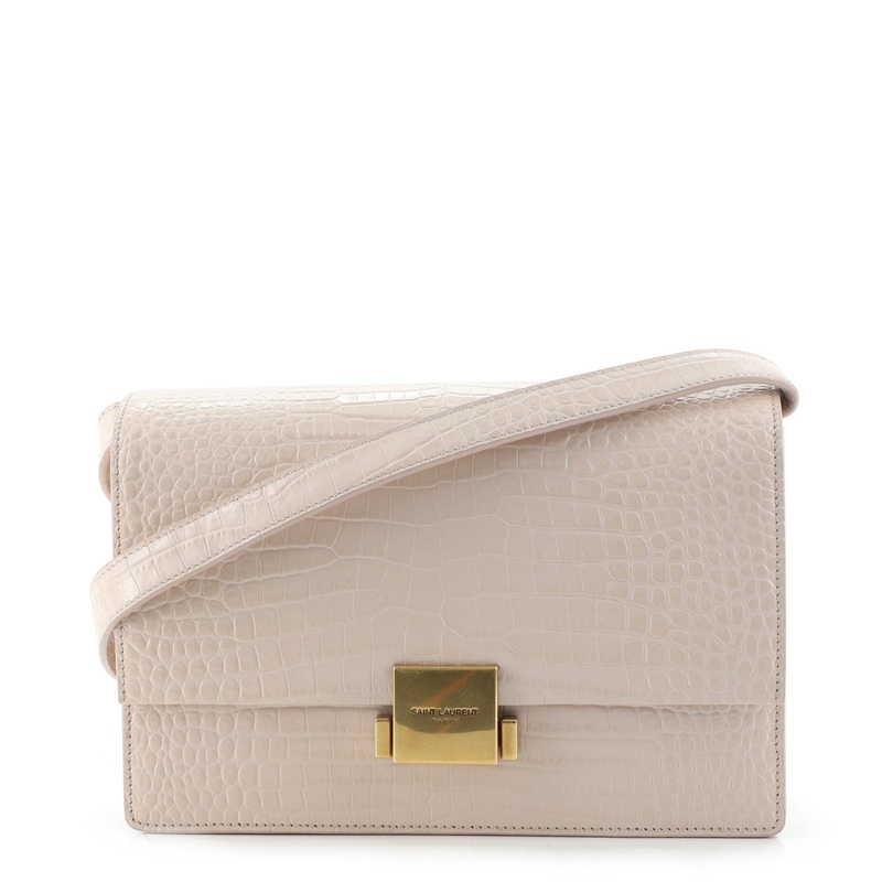 Bellechasse Shoulder Bag Crocodile Embossed Leather Medium S744816660597