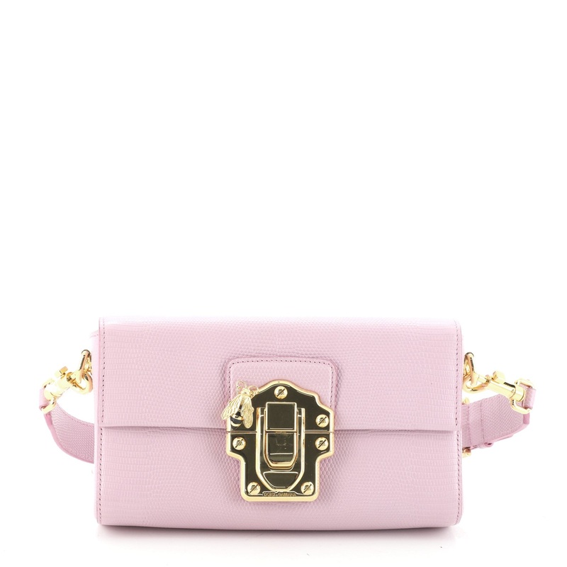 Lucia Crossbody Bag Lizard Embossed Leather Small