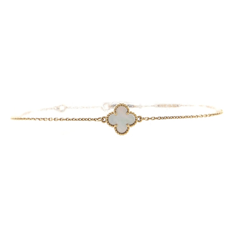 Sweet Alhambra Bracelet 18K Yellow Gold and Mother of Pearl S744816654795