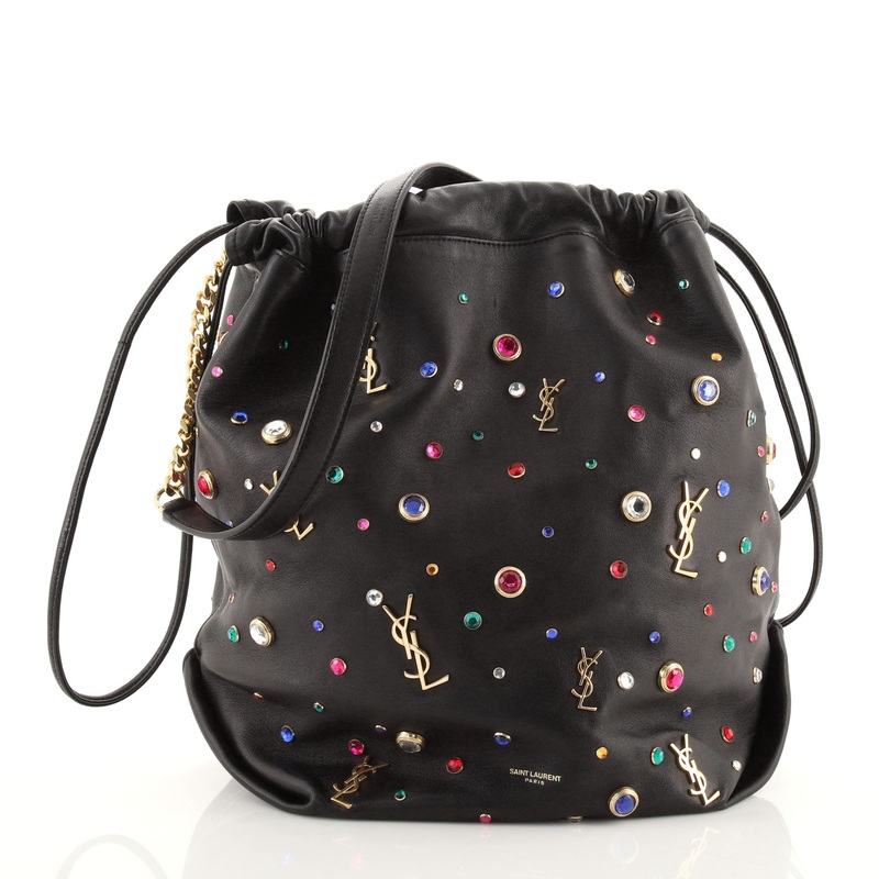 Teddy Bucket Bag Embellished Leather Small S744816652858